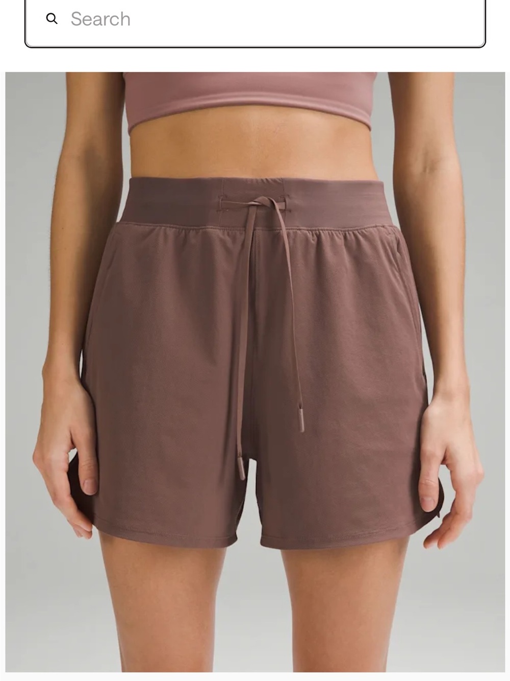 Lululemon License to Train shorts- Mauve Brown